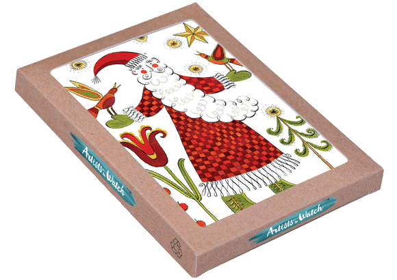 Santa 12 Holiday Card Boxed Set by Artists to Watch