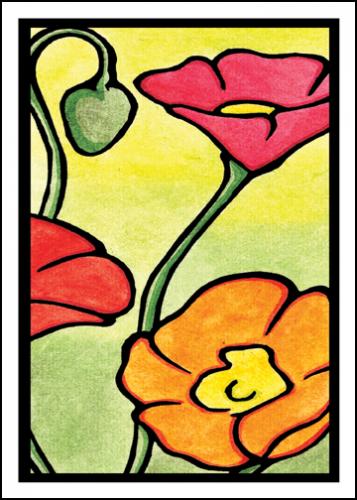 Poppies Greeting Card by Sarah Angst