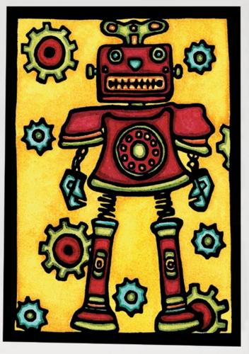 Robot Greeting Card by Sarah Angst