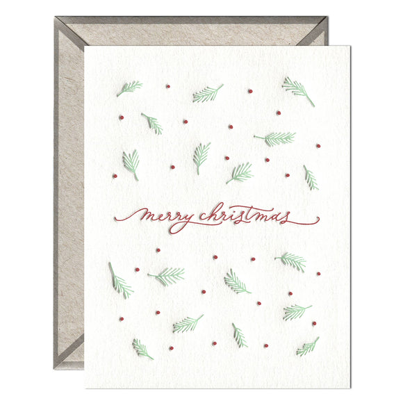 Merry Christmas Script Greeting Card from Ink Meets Paper