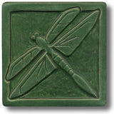 Single Dragonfly 6" x 6" Tile by Whistling Frog