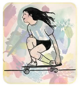 Skater Girl Sticker from Artists to Watch