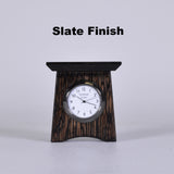 Mini Mantel Clock Style #12 - Oak/Slate by Schlabaugh & Sons