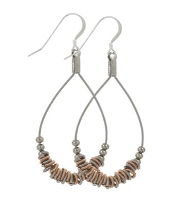 Staccato Teardrop Earrings - Two-tone by High Strung Studio