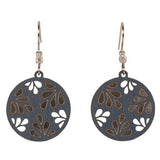 Blooms Stained Glass Design Lasercut Wood Earrings by Woodcutts