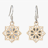 Twig Star Wheel Lasercut Wood Earrings by Woodcutts
