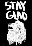 Stay Glad Sticker by Cat Rocketship