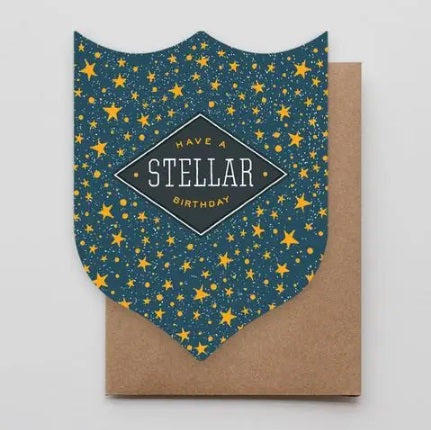 Stellar Birthday Badge Greeting Card from Hammerpress