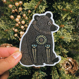 Sitting Bear Sticker by Angie Pickman