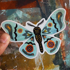 Moth Sticker by Angie Pickman