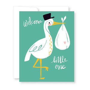 Baby Welcome Stork Greeting Card from Great Arrow Cards