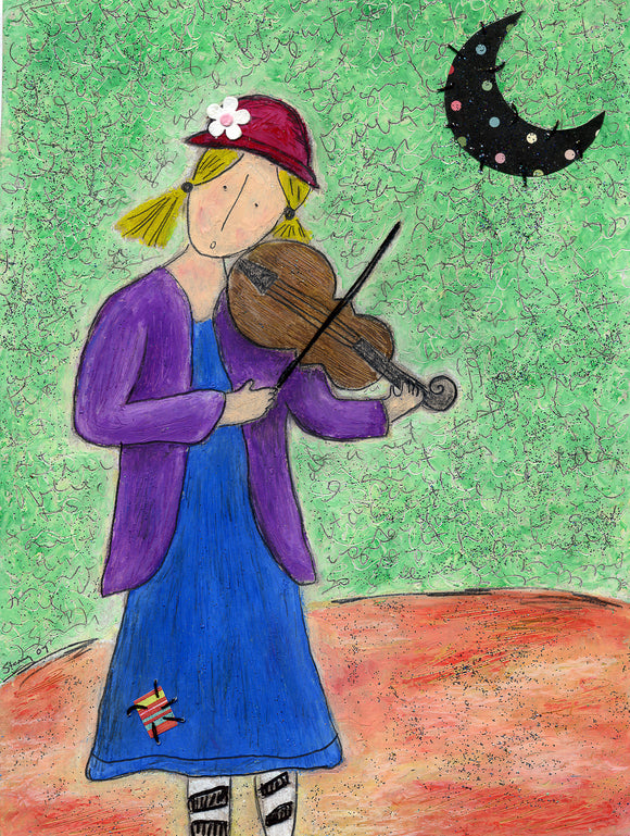 Fiddle Girl Reproduction by Stormy Mochal