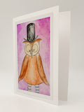 Abe Blank Greeting Card by Stormy Mochal