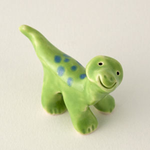 Dinosaur "Stretch" Ceramic "Little Guy" by Cindy Pacileo
