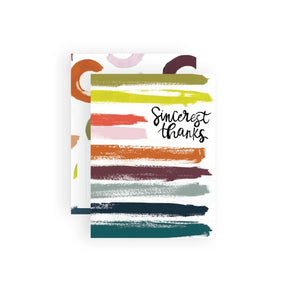 Thanks Striped Boxed Greeting Card Set by The Paper Curator