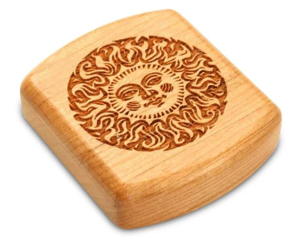 Smiling Sun 2” Flat Wide Secret Box by Heartwood Creations
