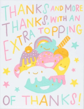 Sundae Thank You Greeting Card by Egg Press Manufacturing