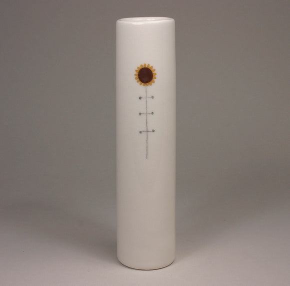 Sunflower Cylinder Vase by Beth Mueller