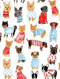 Dogs in Sweaters Greeting Card by Honeyberry Studios