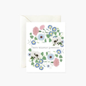 Floral Sympathy Greeting Card by Oana Befort