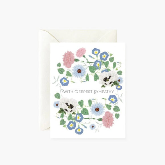 Floral Sympathy Greeting Card by Oana Befort