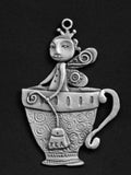 Tea Cup Fairy Ornament by Leandra Drumm Designs