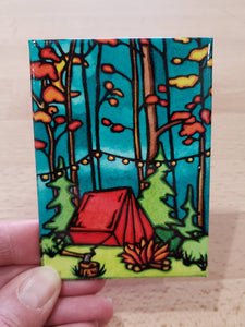 Tent Camping Magnet by Sarah Angst