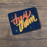 They/Them Stars and Pronouns Sticker by Cat Rocketship