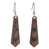 Twig Tie Lasercut Wood Earrings by Woodcutts