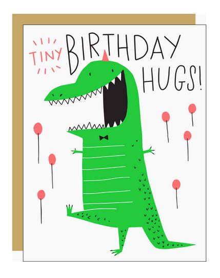 Tiny Hugs Birthday Greeting Card by Egg Press Manufacturing