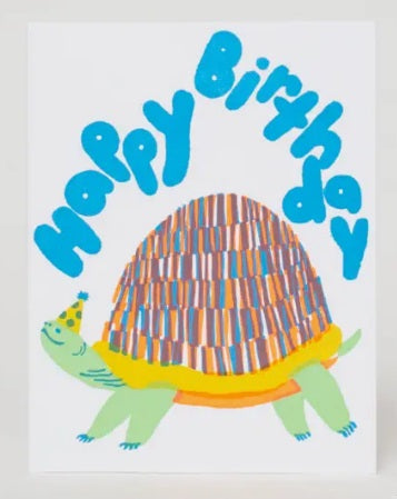 Sea Turtle Birthday Card, Letterpress Cards