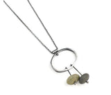 Oval With Two Rocks Necklace by Jennifer Nunnelee