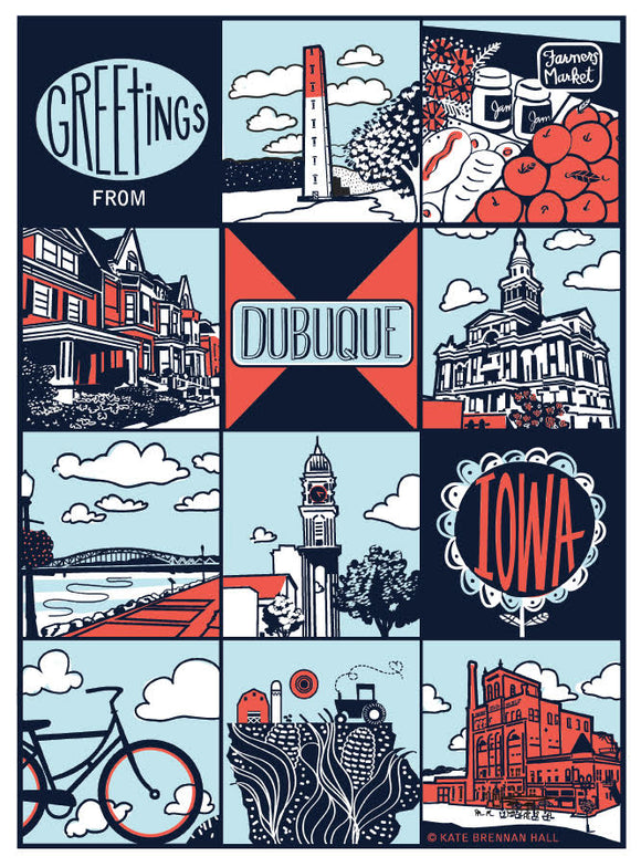 Dubuque Sticker by Kate Brennan Hall