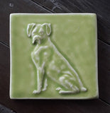 Boxer Dog 4" x 4" Tile by Whistling Frog