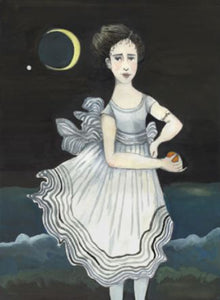 Venus and the Crescent Moon Reproduction by Beth Bird