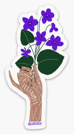 Illinois State Flower Sticker by Gingiber