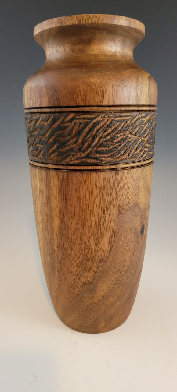 Walnut Vase by Midwest Wood Art