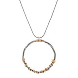 Wired Hoop Necklace - Silver/Gold by High Strung Studios
