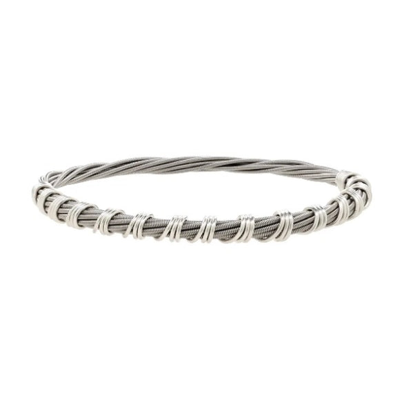 Wired Bangle Bracelet - Silver by High Strung Studio