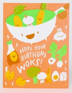 Wok Birthday Greeting Card by Egg Press Manufacturing