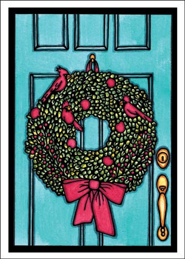 Wreath Greeting Card by Sarah Angst