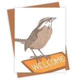 Welcome Home Wren Card by Burdock & Bramble