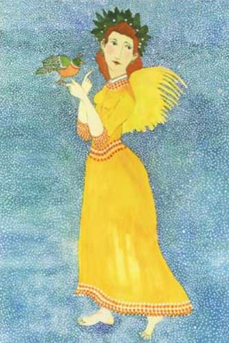 Yellow Angel Reproduction by Beth Bird