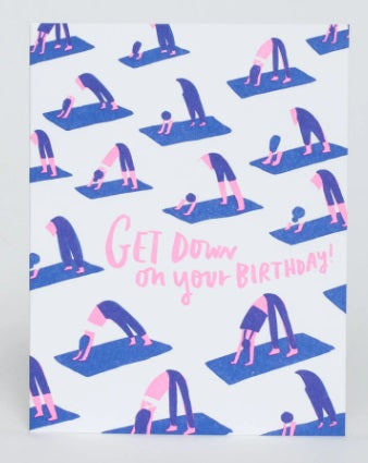Yoga Birthday Greeting Card by Egg Press Manufacturing