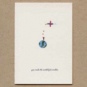 You Make the World Feel Smaller Enclosure Card by Beth Mueller